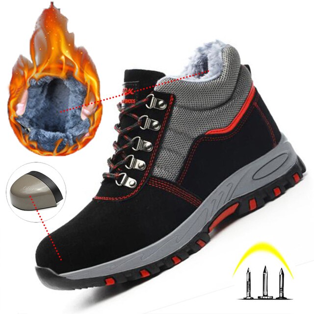 S1 Winter boots work steel toe safety boots