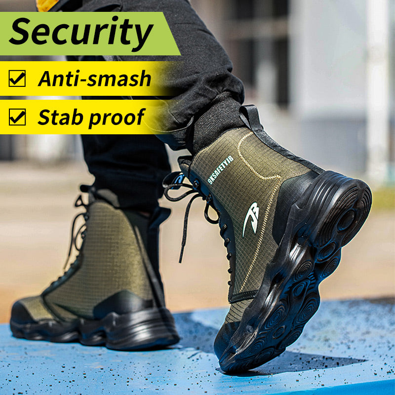 S1 Safety boots work steel toe cap anti-smash puncture-proof 